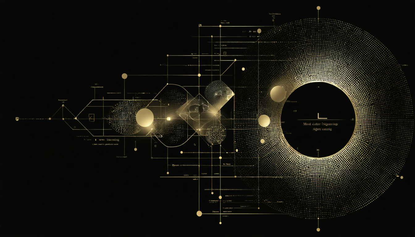 Nested-sets ladder: outer 'AI' ring containing 'ML' containing 'deep learning'; side overlays for 'generative AI', 'LLM', 'agent' with one icon-example each. Warm gold on near-black.