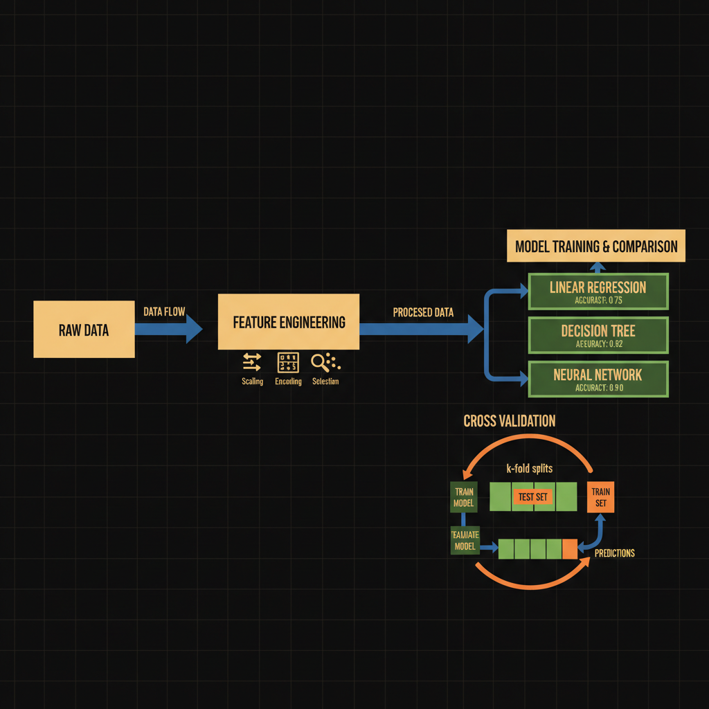 Concept architecture for Familiarity with the fundamentals of machine learning (e.g., feature engineering, model comparison, cross validation).